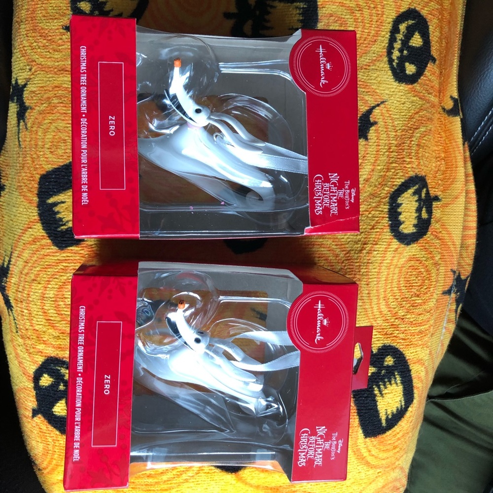 2 nightmare before Christmas zero ornaments